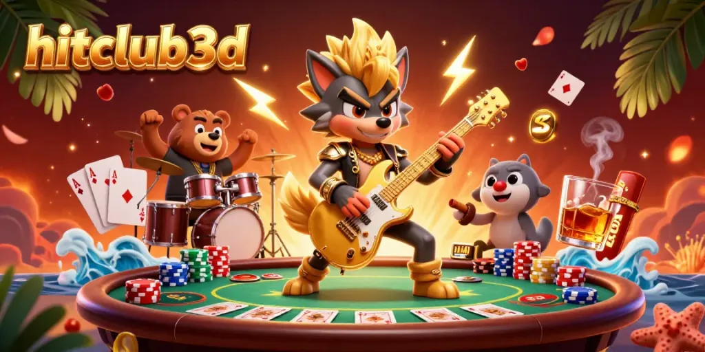 Engage in thrilling gameplay at hitclub3d with vibrant casino characters and dynamic poker action.