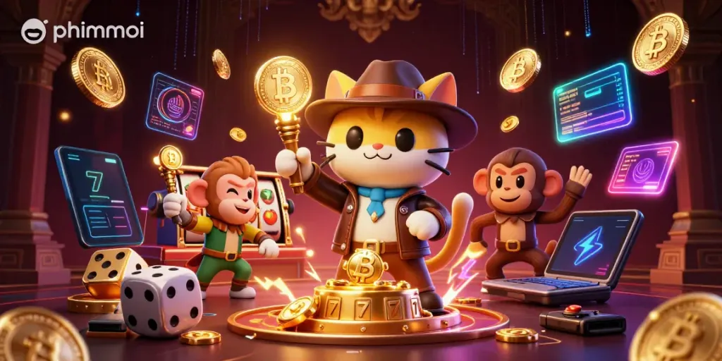 Engage with phimmoi's dynamic treasure hunt involving ancient casino artifacts in a vivid 3D scene.