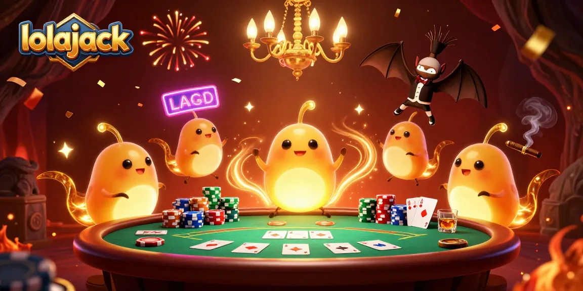 Experience thrilling poker excitement at lolajack casino with glowworms lighting the scene!