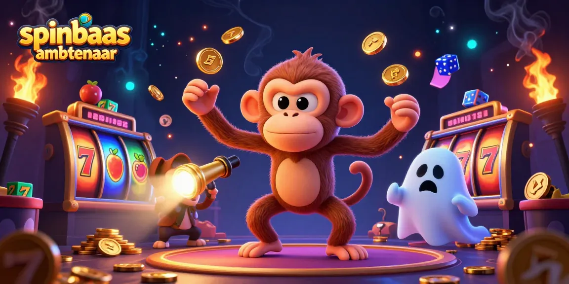 Engage with the spinbaas ambtenaar in a lively haunted casino full of golden gaming elements.