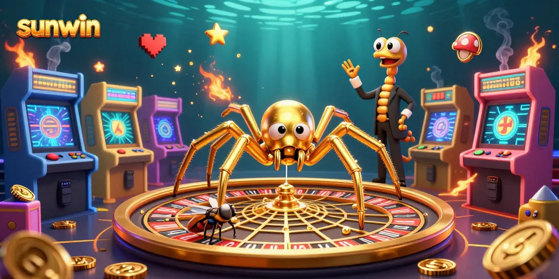 Engage in thrilling gameplay at sunwin with a vibrant 3D casino scene full of excitement and color.